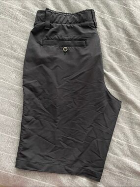 Under Armour Black Flat-Front Performance Shorts